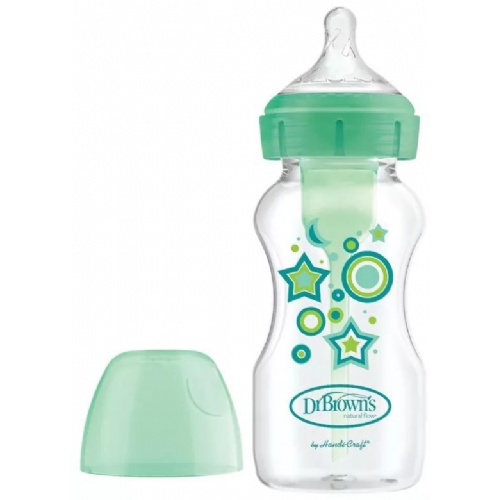 Biberon boca ancha pp options+ - dr brown´s natural flow (morado 270 ml)
