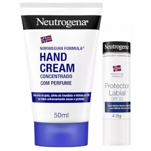 Neutrogena crema de manos concentrada +  stick labial spf 20 (pack 50 ml + 4.8 g)