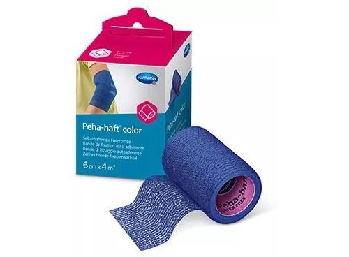 Venda autoadh articulaciones - peha-haft (1 unidad 4 m x 6 cm color azul)