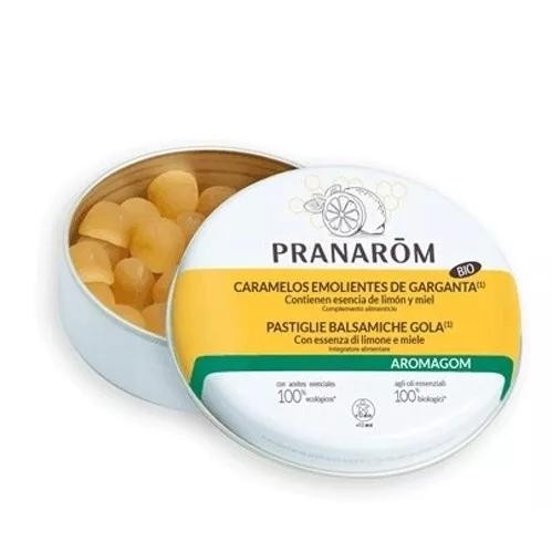 Pranarom aromaforce caramelos emolientes bio miel limon 45 g.