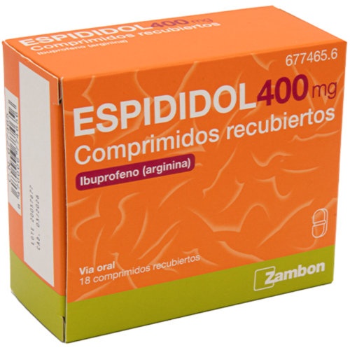 ESPIDIDOL 400 mg COMPRIMIDOS RECUBIERTOS, 18 comprimidos