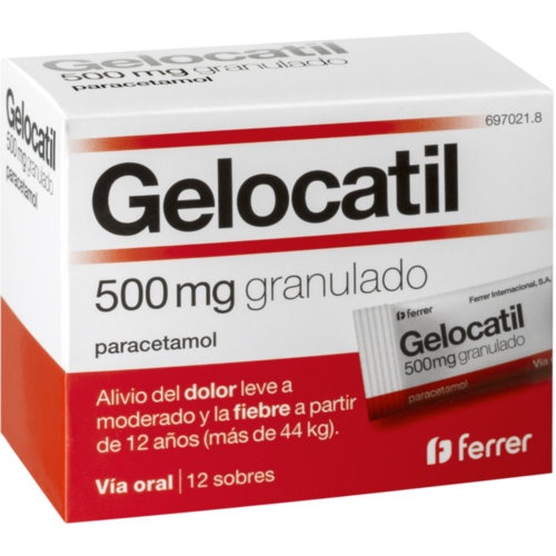 GELOCATIL 500 mg GRANULADO , 12 sobres
