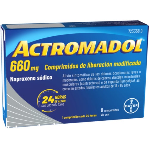 ACTROMADOL 660 MG COMPRIMIDOS DE LIBERACIÓN MODIFICADA 8 comprimidos