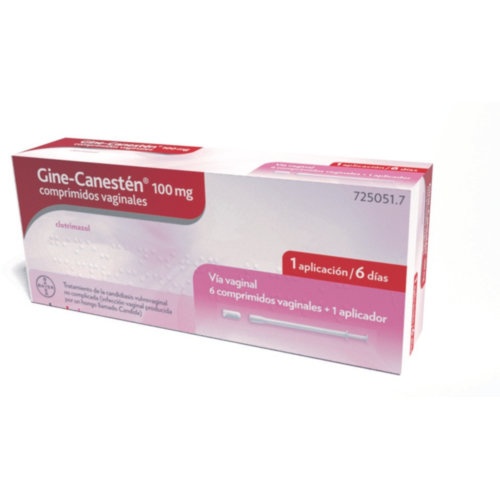 GINE-CANESTEN 100 mg COMPRIMIDOS VAGINALES , 6 comprimidos