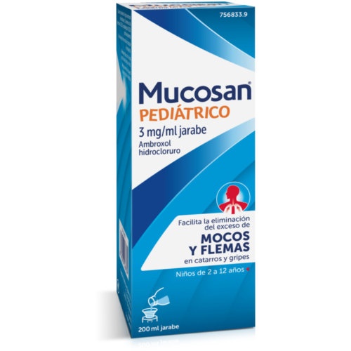 MUCOSAN PEDIATRICO 3 mg/ml JARABE , 1 frasco de 200 ml