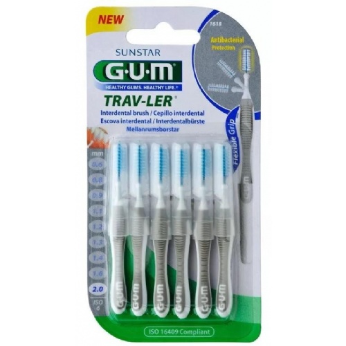 Cepillo interdental - gum 1618 trav-ler (2.0 mm 6 u)