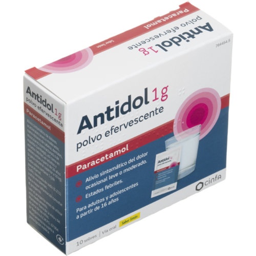 ANTIDOL 1 G POLVO EFERVESCENTE, 10 sobres