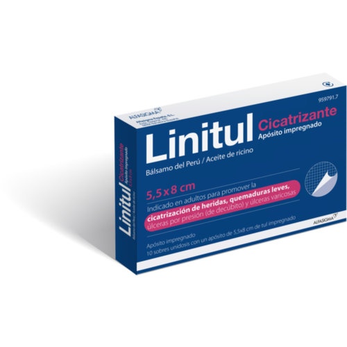 LINITUL APOSITO IMPREGNADO, 20 apósitos de 9 x 15 cm