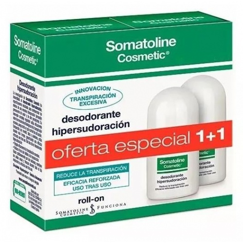Somatoline cosmetic desodorante hipersudoracion (roll-on 40 ml 2 u)