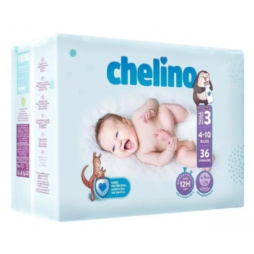 Pañal infantil - chelino fashion & love (t- 3 (4 - 10 kg) 36 pañales)
