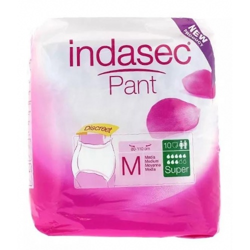 Indasec pant super absorb inc orina dia anat (t- media 10 u)