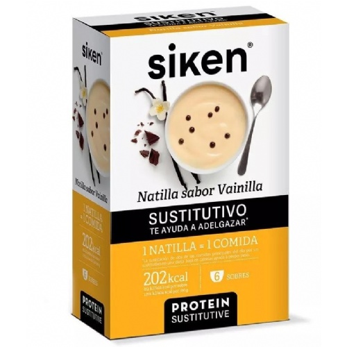 Siken protein sustitutive natilla (vainilla 6 sobres)