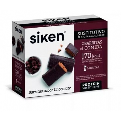 Siken protein sustitutivo barrita (44 g chocolate 8 u)