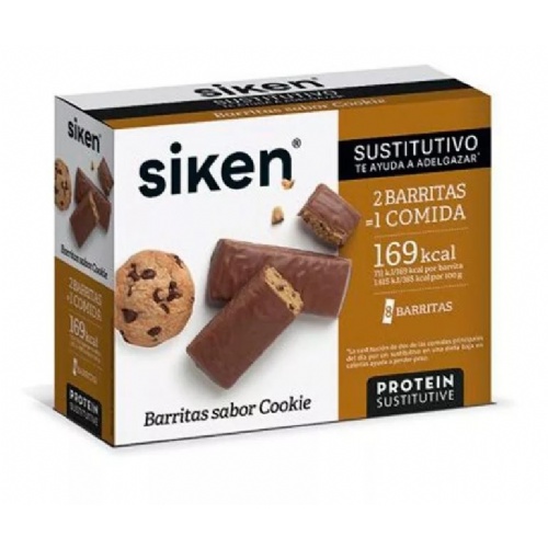 Siken protein sustitutivo barrita (44 g cookie 8 u)