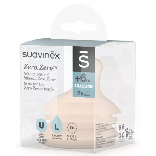 Tetina silicona anticolico - suavinex (flujo l)