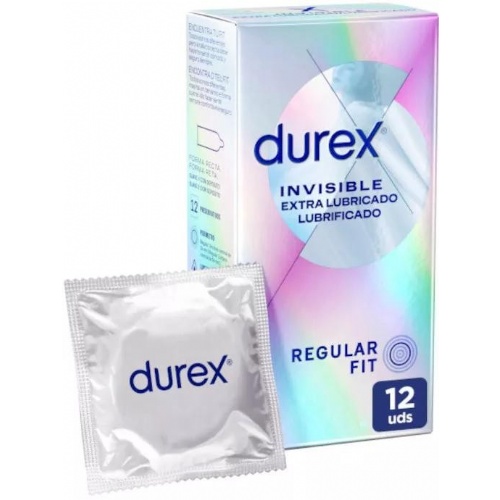 Durex invisible extra fino extra lubricado - preservativos (12 u)