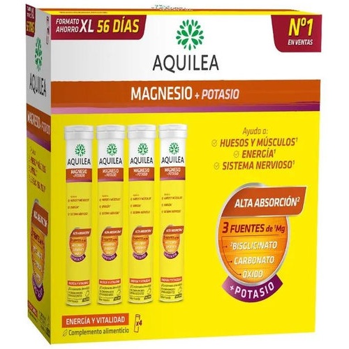 Aquilea magnesio + potasio 56 comp eferv