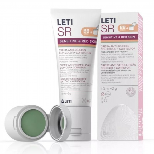 Letisr crema anti-rojeces con color + corrector (1 envase 40 ml + 1 envase 2 g)