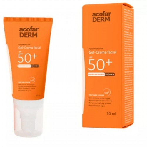 Acofarderm spf 50+ gel crema facial tacto ligero (50 ml)