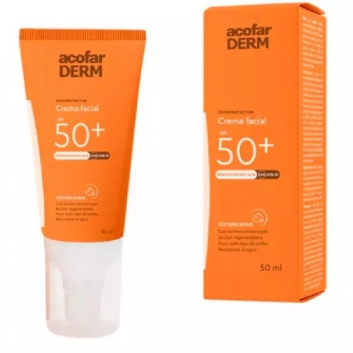 Acofarderm spf 50+ crema facial (1 envase 50 ml)