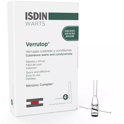 Verrutop isdin warts (0.10 ml 4 ampollas y aplicadores)