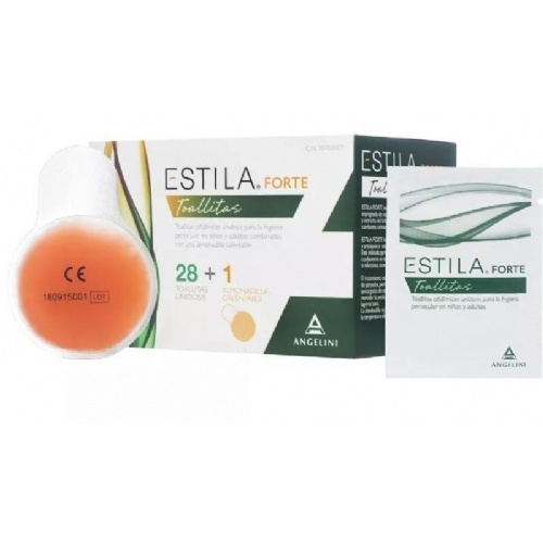 Estila forte toallitas (28 toallitas + almohadilla)