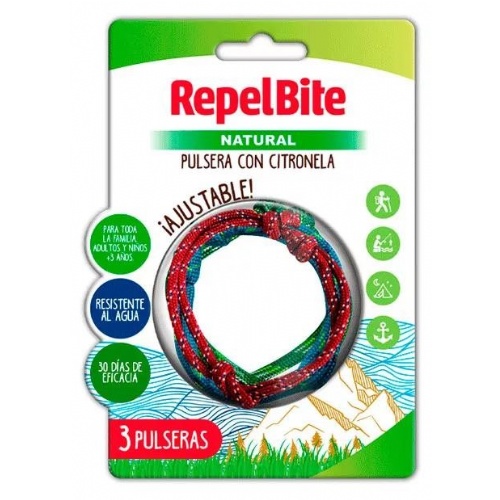Repel bite natural pulsera de cuerda con citronela (3 unidades)