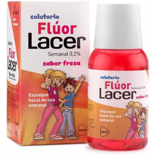 Lacer colutorio fluor semanal 0,2 % (fresa 100 ml)