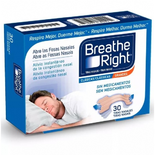 Rhinomer by breathe right - tira adh nasal (clasicas 30 u)