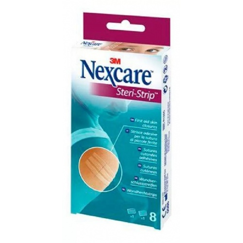 Steri strip 3m nexcare - sutura cutanea esteril (3 u 6 x 75 mm y 5 u 3 x 75 mm)