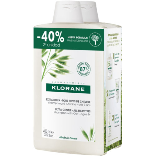 Klorane champu pack duo avena 400 ml