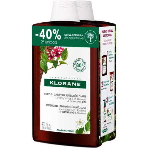 Klorane duplo champu quinina 2x400ml