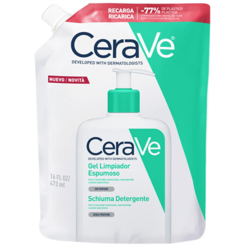 Cerave limpiador espumoso  1 envase 473 ml recarga