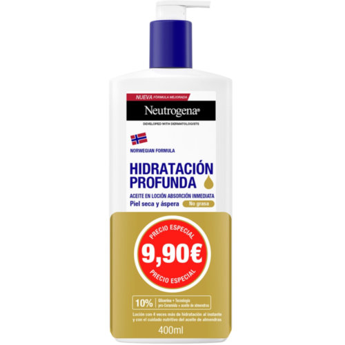 Neutrogena hidratacion profunda aceite en locion (1 envase 400 ml pack promocional)