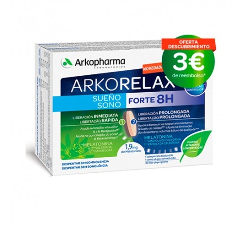 Arkorelax sueño forte 8h (30 comprimidos bicapa)