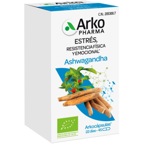 Arkocapsulas ashwagandha bio  45 capsulas