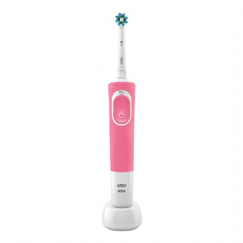 Cepillo dental electrico recargable - oral-b vitality 100 cross action (rosa)