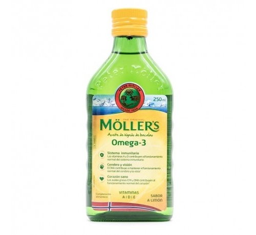 Moller´s aceite de bacalao (sabor limon 250 ml)