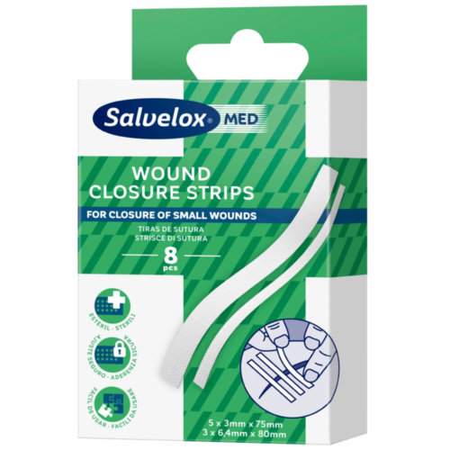 Salvelox med wound closure strips (8 tiras de sutura)