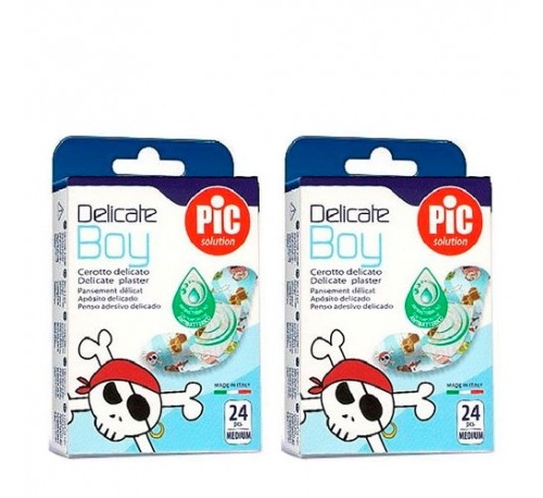 Pic delicate tnt antibacteriano kids - aposito adhesivo (boy 19 x 72 mm 24 apositos)