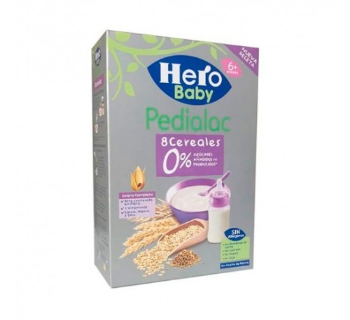 Pedialac papilla 8 cereales - hero baby (340 g)