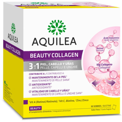 Aquilea beauty collagen 3 en 1 piel cabello y uñas 30 sob