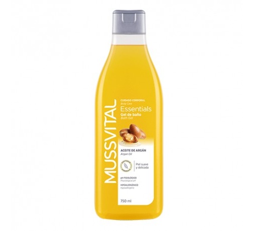 Mussvital essentials gel de baño aceite de argan (750 ml)