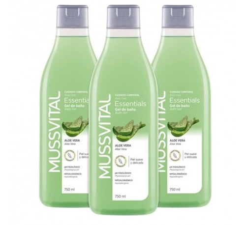 Mussvital essentials gel de baño con aloe vera (750 ml)