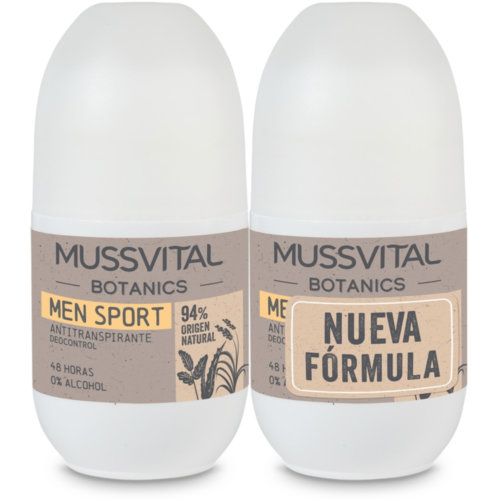 Mussvital essentials botanics antitranspirante men sport arroz  1 envase 75 ml