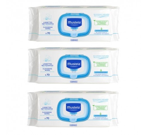 Mustela toallitas limpiadoras con perfume (70 toallitas recambio)