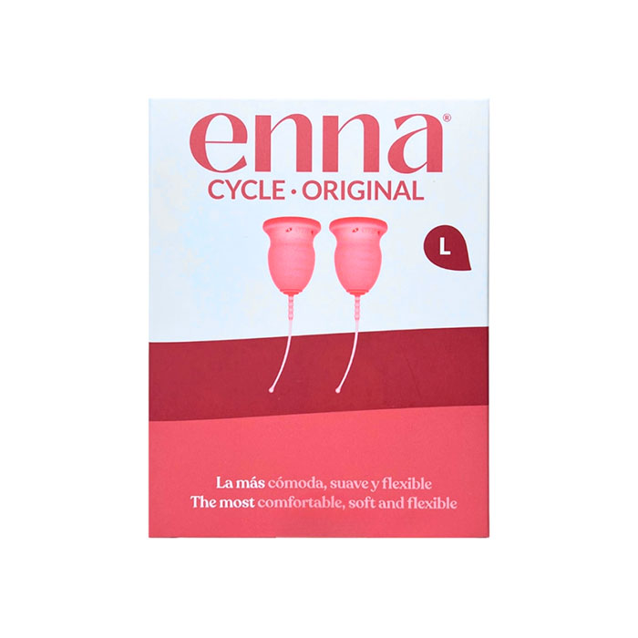 Copa menstrual enna cycle 2 unidades talla l + esterilizador