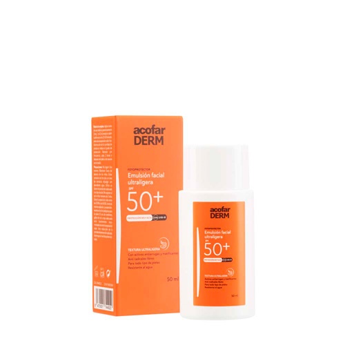 Acofarderm spf 50+ emulsion fluida facial (1 envase 50 ml) Acofarderm spf 50+ emulsion fluida facial (1 envase 50 ml)