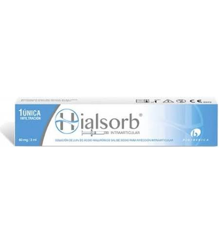 Hialsorb intraarticular - sal sodica acido hialuronico al 2% (60 mg 1 jeringa 3 ml)