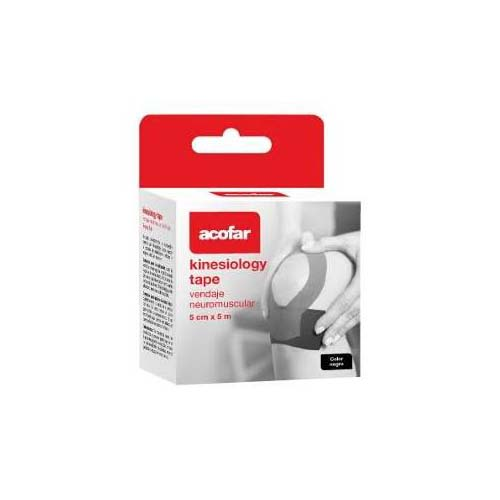 Acofarsport kinesiology tape 5x5 color negro